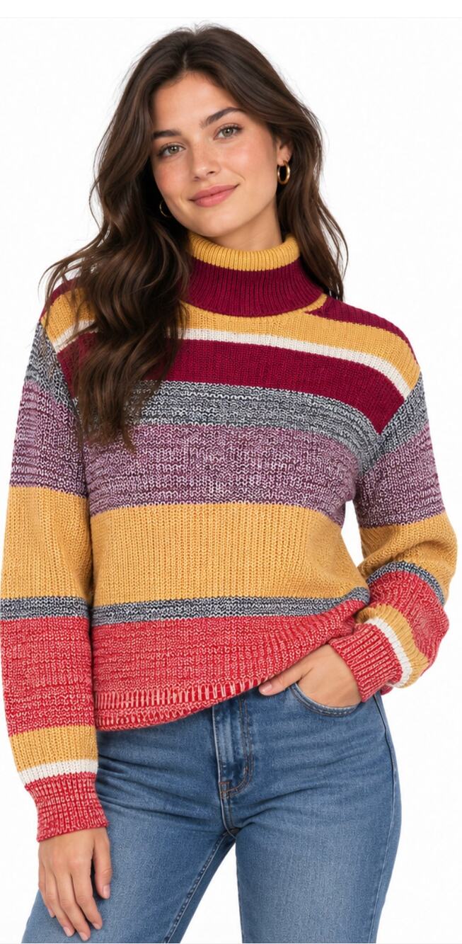Urban Outfitters Striped Turtleneck Sweater Size Small